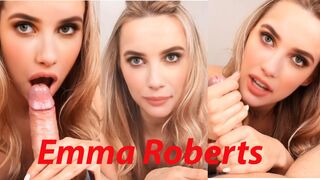 Emma Roberts amazing teasing and blowjob