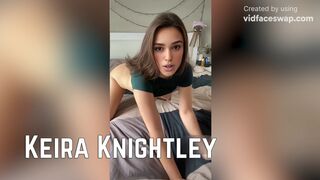 Keira Knightley gets a load on a pretty face