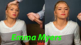 Emma Myers receives a facial