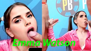 Emma Watson cums swallows competition