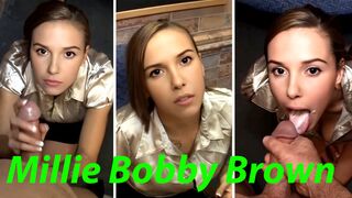 Millie Bobby Brown gives you a hypnotized handjob Remastered