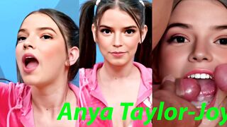 Anya Taylor Joy cums swallows competition