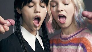 Wednesday Cast Cumshot Compilation Porn Video