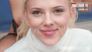 Scarlett Johansson Deepfake Deepthroat Swallow Cumshot